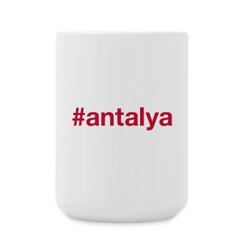 ANTALYA Hashtag Turkey Türkei - Große Tasse 440 ml - Weiß - Vorne