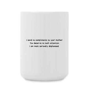 Quote Lady Catherine by Jane Austen - Large Mug 440 ml - white - Front