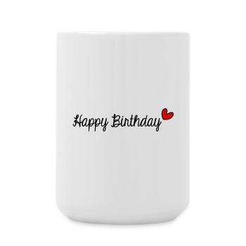 HAPPY BIRTHDAY. HAPPY BIRTHDAY. ANNIVERSARY. - Large Mug 440 ml - white - Front