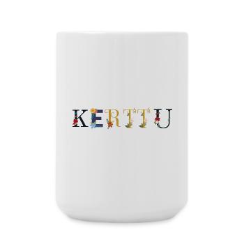 KERTTU name decorated with flowers - Large Mug 440 ml - white - Front