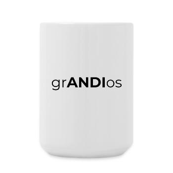 grandios Andreas Andy Andrea Spruch Name Geschenk - Große Tasse 440 ml - Weiß - Vorne