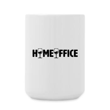Home office wine glasses - Large Mug 440 ml - white - Front