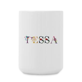 Tessa - Grande tasse 440 ml - blanc - Devant