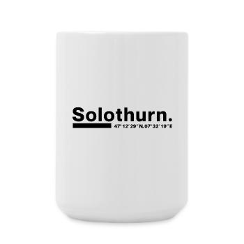 Coordonnées de Soleure : Canton Suisse - Grande tasse 440 ml - blanc - Devant