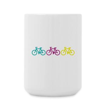 three bikes - Grande tasse 440 ml - blanc - Devant