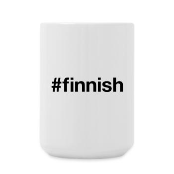 FINNISH Hashtag Finland Finnisch Finnland - Large Mug 440 ml - white - Front