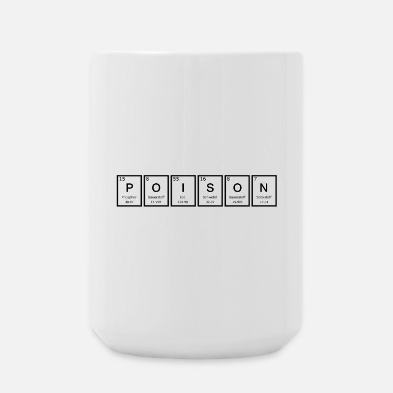 Periodic table elements POISON black gift - Large Mug 440 ml - white