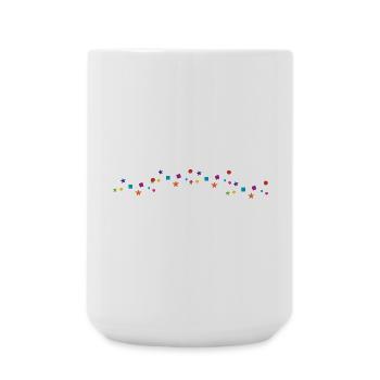 Star Confetti Colorful Party Carnival Birthday - Large Mug 440 ml - white - Front