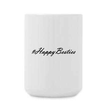 Happy Besties - Große Tasse 440 ml - Weiß - Vorne