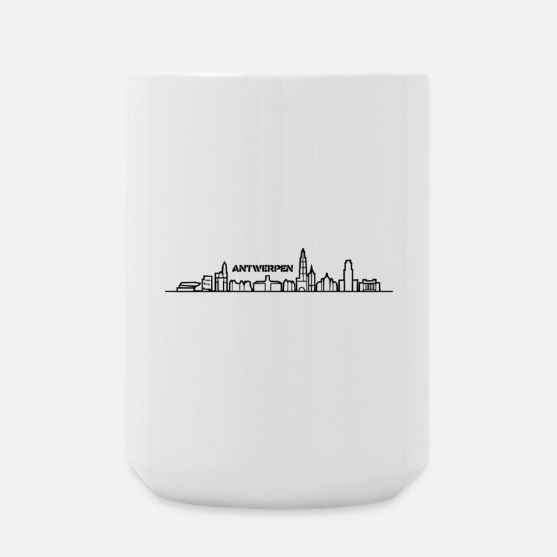 Skyline Antwerpen - Große Tasse 440 ml - Weiß
