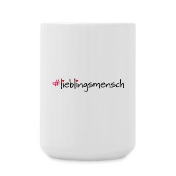 #lieblingsmensch - Große Tasse 440 ml - Weiß - Vorne