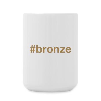 BRONZE Hashtag - Large Mug 440 ml - white - Front