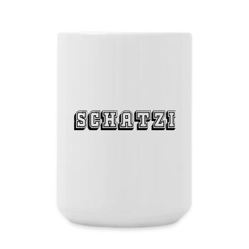 Schatzi Tshirt black - Große Tasse 440 ml - Weiß - Vorne