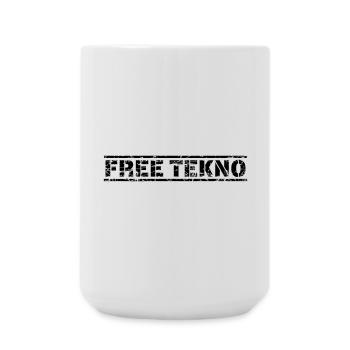 Free Tekno - Große Tasse 440 ml - Weiß - Vorne