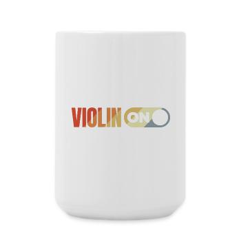Vintage Violine - Große Tasse 440 ml - Weiß - Vorne