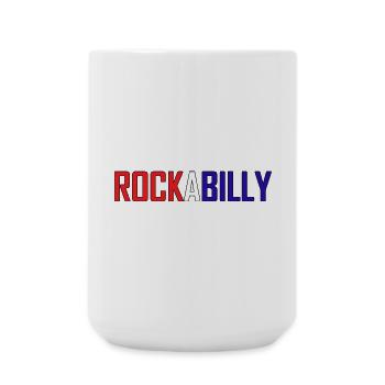 Vibrant Rock Billy Retro Design - Large Mug 440 ml - white - Front