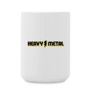 Heavy Metal Lightning Bolt Text Logo - Large Mug 440 ml - white - Front
