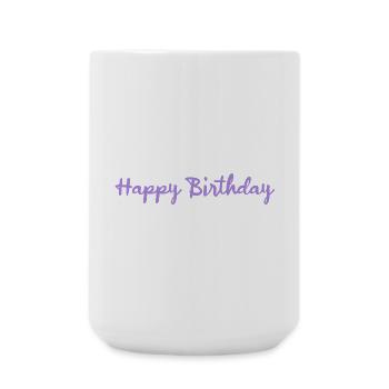 HAPPY BIRTHDAY - Grande tasse 440 ml - blanc - Devant