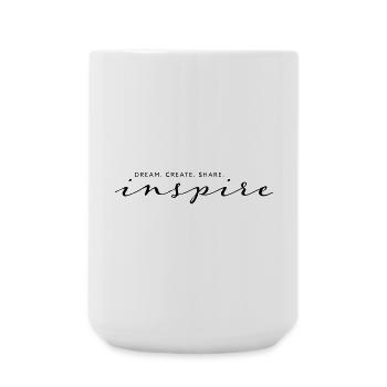 Dream Create Share Inspire - Große Tasse 440 ml - Weiß - Vorne