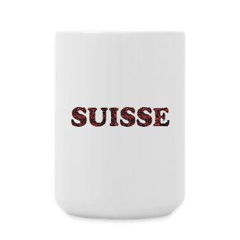 SUISSE. HUMOUR. PAYS - Grande tasse 440 ml - blanc - Devant