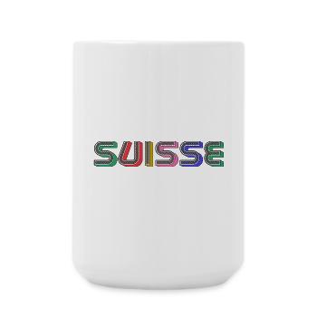 SUISSE. HUMOUR. PAYS - Grande tasse 440 ml - blanc - Devant