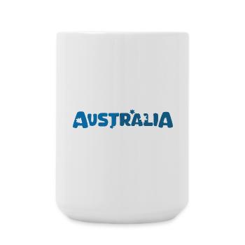 Australia Schriftzug Logo Sterne Symbol icon - Große Tasse 440 ml - Weiß - Vorne