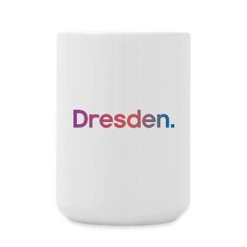Dresden Typography Colors City Icon Logo icon - Large Mug 440 ml - white - Front