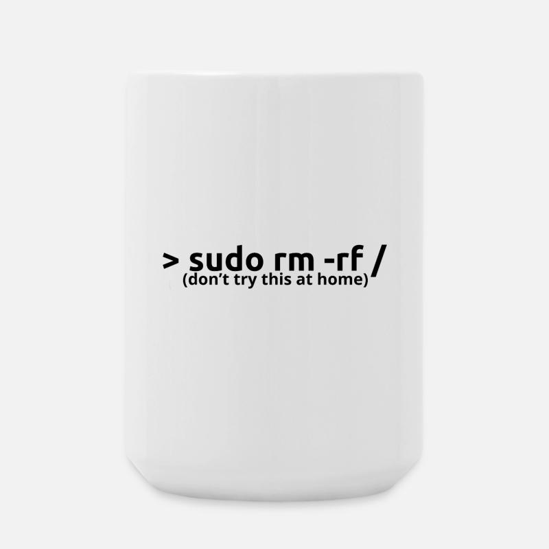 sudo rm rf - Große Tasse 440 ml - Weiß