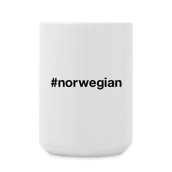 Norwegisch Hashtag Norwegen Norway Norge - Große Tasse 440 ml - Weiß - Vorne