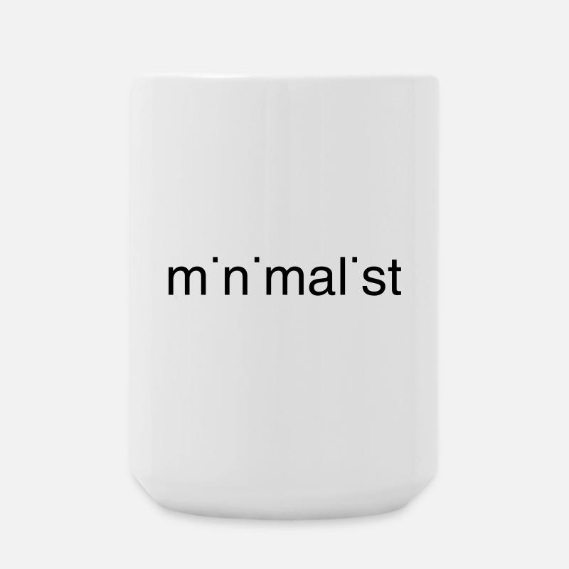 minimalistisch - Große Tasse 440 ml - Weiß
