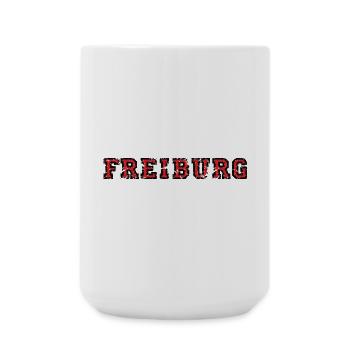 Freiburg College (Vintage Schwarz/Rot) - Große Tasse 440 ml - Weiß - Vorne