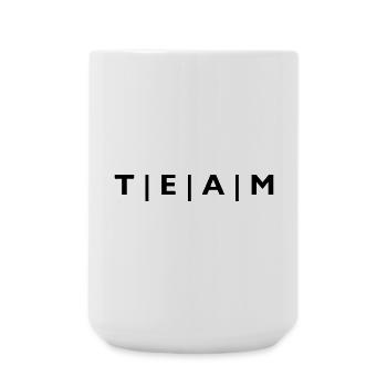 ÉQUIPE à rayures - Grande tasse 440 ml - blanc - Devant