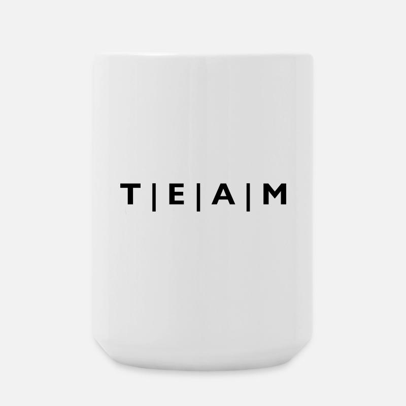 ÉQUIPE à rayures - Grande tasse 440 ml - blanc