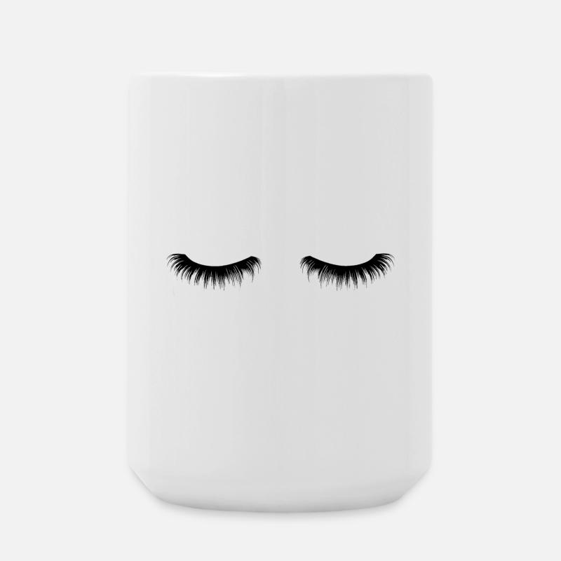 Abstraktes Farbenspiel auf Leinwand - Große Tasse 440 ml - Weiß