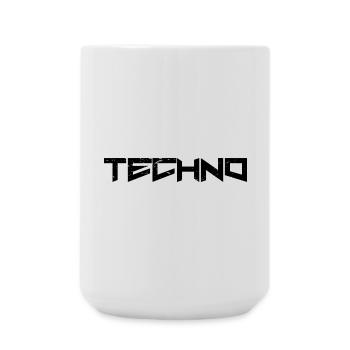 Techno - Große Tasse 440 ml - Weiß - Vorne