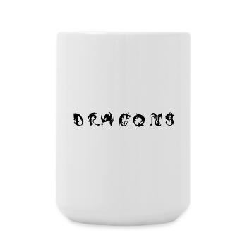 Drachen Design Fantasy - Große Tasse 440 ml - Weiß - Vorne