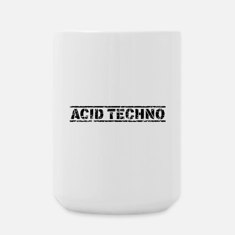 Acid Techno - Large Mug 440 ml - white