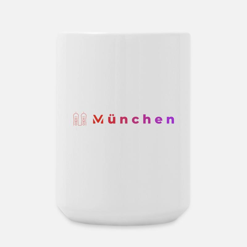 München Nachtleuchten - Große Tasse 440 ml - Weiß