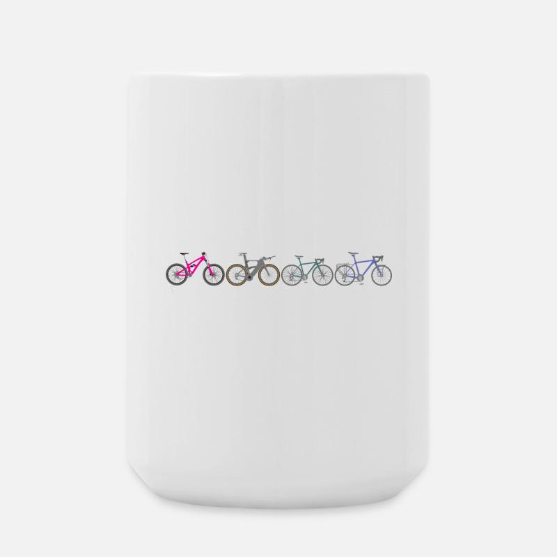 Vivid Bicycle Parade - Large Mug 440 ml - white
