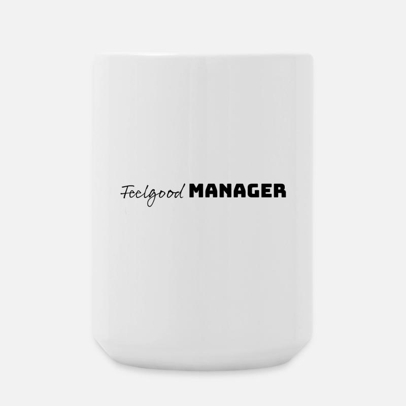 Design Feelgood Manager schwarz - Große Tasse 440 ml - Weiß