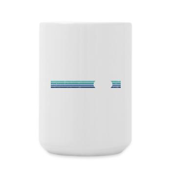 Vélo rayé imprimé rétro - Grande tasse 440 ml - blanc - Devant