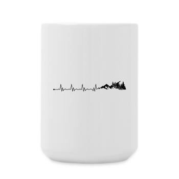 En attente de téléchargement du design - Grande tasse 440 ml - blanc - Devant