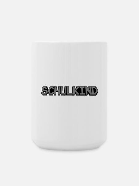 Schoolchild Pixel - Large Mug 440 ml - white