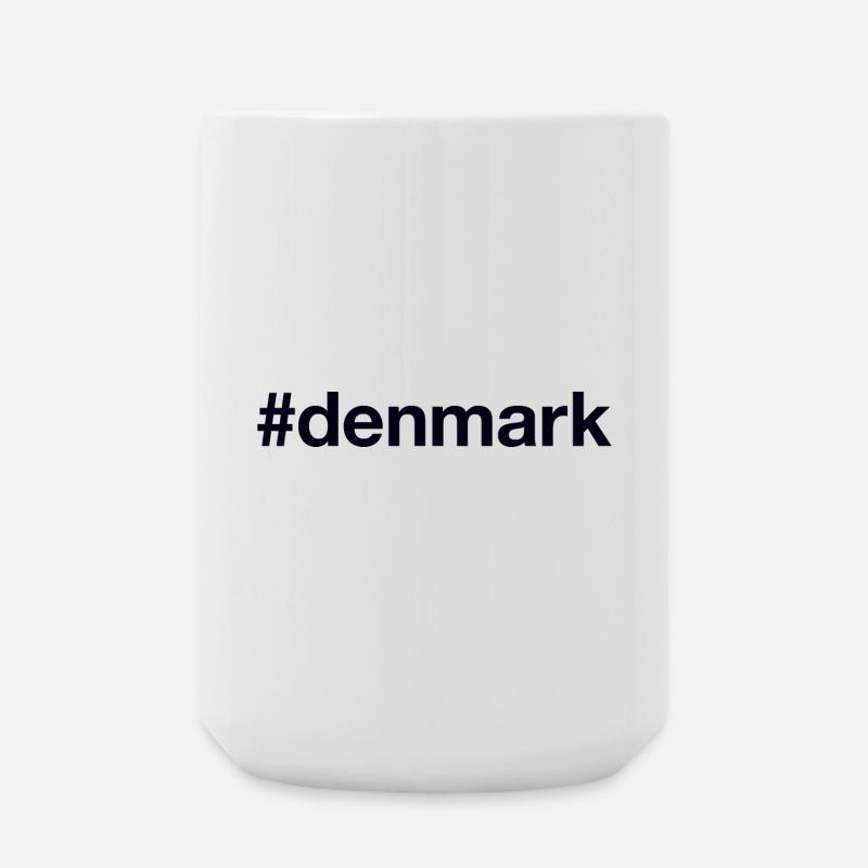 DENMARK Hashtag Dänemark - Große Tasse 440 ml - Weiß