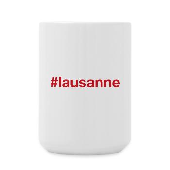 LAUSANNE Suisse Schweiz - Große Tasse 440 ml - Weiß - Vorne