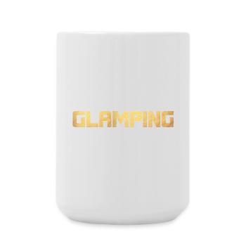 Glamping Gold Luxury Camping Camper Holiday Exclusive - Grande tasse 440 ml - blanc - Devant