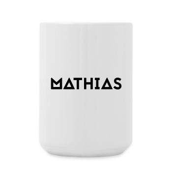 First name Mathias - Large Mug 440 ml - white - Front