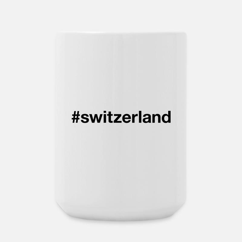 SWITZERLAND Hashtag Schweiz - Große Tasse 440 ml - Weiß