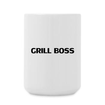 Barbecue,cuisinier,chef,de la viande,Boss,saucisse - Grande tasse 440 ml - blanc - Devant