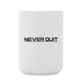 Never Quit Endurance Motif - Large Mug 440 ml - white - Front
